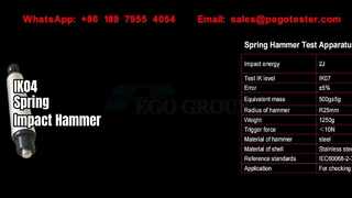 機械的衝撃試験用バネ式ハンマー IK01～IK07 0.14J～2J